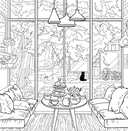 Гармония города. Атмосфера уютных улиц. Раскраска — фото, картинка — 3