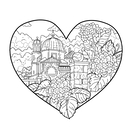 Гармония города. Атмосфера уютных улиц. Раскраска — фото, картинка — 6