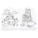 Забавная кошечка. Раскраска — фото, картинка — 4