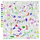 Цветовая симфония. Раскрась наклейками, по номерам, по пикселям, обведи по точкам — фото, картинка — 5