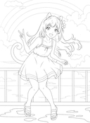 Нэко – девочка-кошка. Книжка-раскраска — фото, картинка — 3