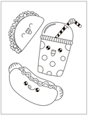 Раскраски аниме. Вкусняшки — фото, картинка — 3