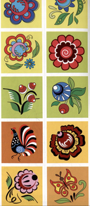 Раскраска с наклейками. Росписи. Городецкая роспись — фото, картинка — 2