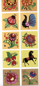 Раскраска с наклейками. Росписи. Городецкая роспись — фото, картинка — 3