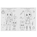 Чёрно-розовые звёзды. Чудо-раскраска — фото, картинка — 1