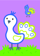 Раскраска с цветным контуром. Сова — фото, картинка — 1