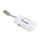 Картридер + USB Hub SmartBuy Combo (SBRH-750-W) (White) — фото, картинка — 1