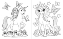 Раскраска. Волшебный мир. Единороги — фото, картинка — 1