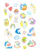 100 наклеек. Единорожки — фото, картинка — 2