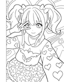 Раскраска на спирали. Аниме — фото, картинка — 1