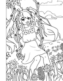 Раскраска на спирали. Аниме — фото, картинка — 3