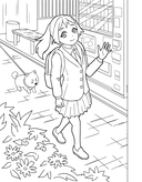 Раскраска на спирали. Аниме — фото, картинка — 4