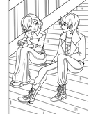 Раскраска на спирали. Аниме — фото, картинка — 5